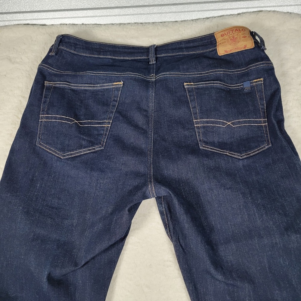 Buffalo David Bitton Jeans Mens 40x30 Dark Indigo Straight Six Mid Rise Denim - Picture 14 of 14